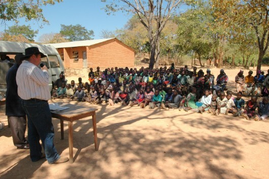 Roy Preaching in a Malawi village